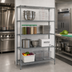 Thumbnail image #2 for Redipak 4-Tier Wire Shelving Unit, 36 x 18 x 74 Inches, Stationary, Hybrid Epoxy Finish