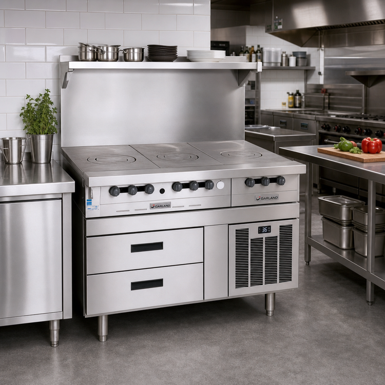 Product image #2 for Garland Arctic Fire 46-Inch Single-Section Remote Refrigerated Drawer Base with 2 Self-Closing Drawers