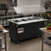 Thumbnail image #2 for Vollrath 2-Series Affordable Portable 4-Well Open-Well Mobile Hot Food Station with Buffet Breath Guard and Lights, Enclosed Storage Base, Black