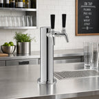 Thumbnail image #2 for Perlick Corporation EA2100-2-2 Two-Faucet Air-Cooled Countertop Beer Tower, Polished Chrome