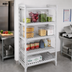 Thumbnail image #3 for Cambro Camshelving Premium 4-Tier Vented Stationary Polymer Shelving Starter Unit, 24 x 48 x 84 Inches, Speckled Gray