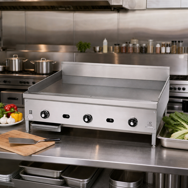 Product image #2 for Supreme JGM-2472 72-Inch Gas Countertop Griddle with Manual Controls