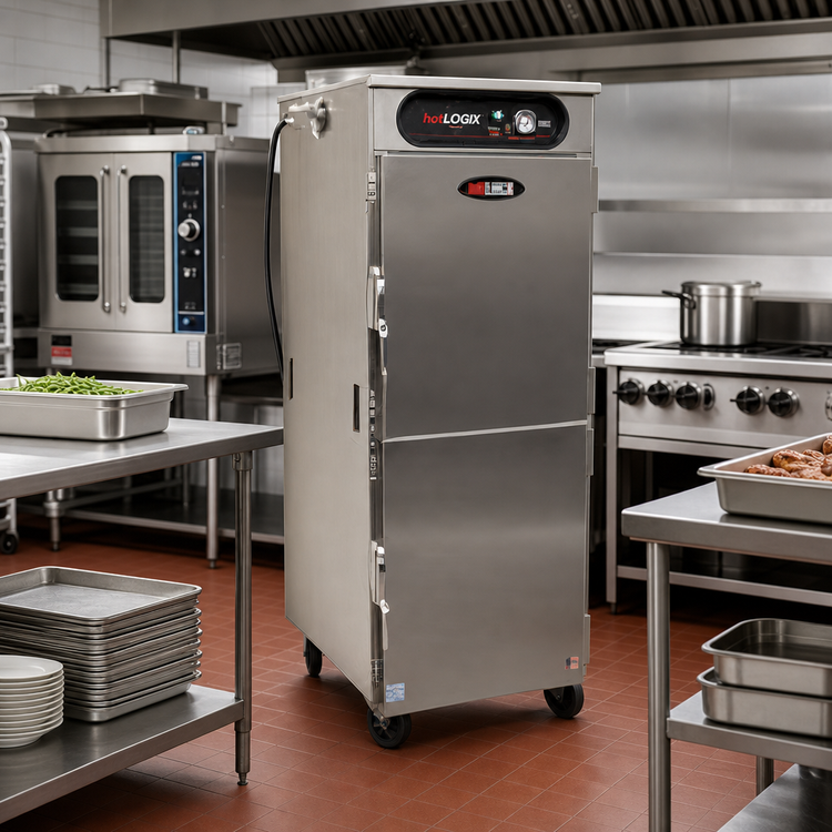 Product image #2 for hotLOGIX HL9-14 3/4 Height Humidified Heated Holding Cabinet, 1 Compartment, 28 12 x 20 or 14 18 x 26 Pan Capacity