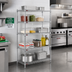 Thumbnail image #2 for Eagle Group Add-On 4-Tier Wire Shelving Unit, 48 x 18 x 74 Inches, Stainless Steel Finish