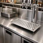 Thumbnail image #2 for John Boos UBDP-1230-X 30-Inch x 12-Inch Drop-In Stainless Steel Beverage Drip Pan with Removable Perforated Insert