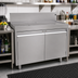 Thumbnail image #2 for CHOICE 48-Inch W x 24-Inch D Stainless Steel Open Front Underbar Drainboard Cabinet Base