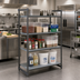 Thumbnail image #2 for Cambro Camshelving Basics Plus Stationary Solid Starter Unit, 24 x 60 x 72 Inches, 4-Tier, Brushed Graphite