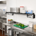 Thumbnail image #2 for Quantum Cantilever Wall-Mount Wire Shelf, 42 x 24 Inches, Black Epoxy Antimicrobial Finish