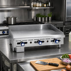 Thumbnail image #2 for Imperial (Middleby) IMGA-2428 1 Commercial Countertop Gas Griddle, 24 x 24-Inch Smooth 1-Inch Steel Plate, Manual Controls, 60,000 BTU