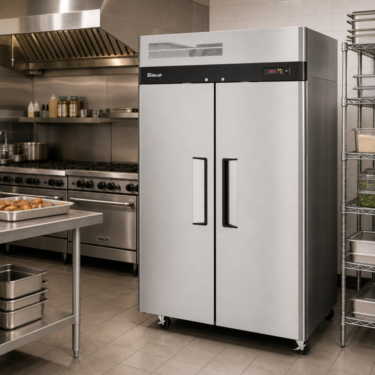 Product image #2 for Turbo Air M3 Series Two-Section Reach-In Heated Holding Cabinet, 42.9 Cu. Ft., Stainless Steel, 115V