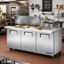 Thumbnail image #2 for True 72-Inch Mega Top 3-Door Refrigerated Sandwich/Salad Prep Table with 18-Pan Rail