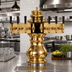 Thumbnail image #2 for Glastender Braumeister 8-Faucet Glycol-Cooled Draft Dispensing Tower with Ceramic Construction and Polished Brass Finish