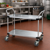 Thumbnail image #2 for Quantum 48-Inch x 18-Inch Two-Shelf Galvanized Solid Utility Bus Cart