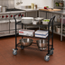 Thumbnail image #2 for Quantum 3-Shelf Wire Utility Bus Cart, 42 x 18 x 37-1/2 Inches, Black Epoxy
