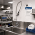 Thumbnail image #2 for BK Resources WorkForce 8-Inch Splash Mount Pre-Rinse Assembly with 10-Inch Add-On Faucet