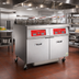 Thumbnail image #3 for Vulcan 42-Inch Electric Dual-Vat Floor Fryer with 85-Pound Capacity per Vat, Solid-State Controls, and Built-In Filtration