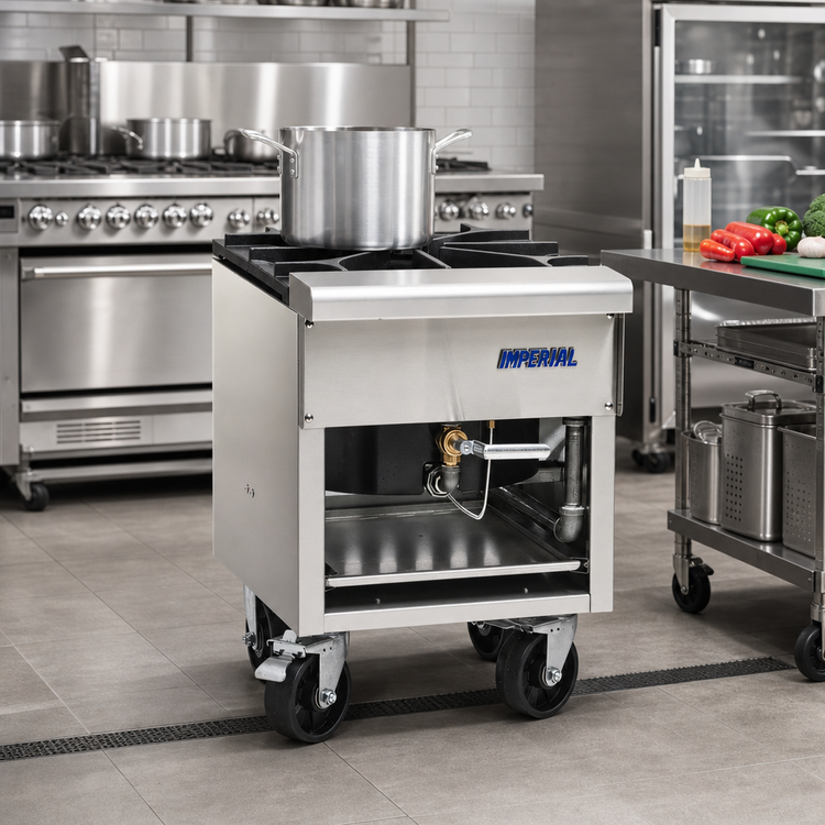 Product image #2 for Imperial ISP-J-SP-2 18-Inch Gas Hi-Temp Stock Pot Range with 2 Jet Burners