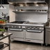 Thumbnail image #2 for Southbend S-Series 60 Inch Gas Restaurant Range with 6 Open Burners, 24 Inch Thermostatic Griddle, Convection Oven and Cabinet Base