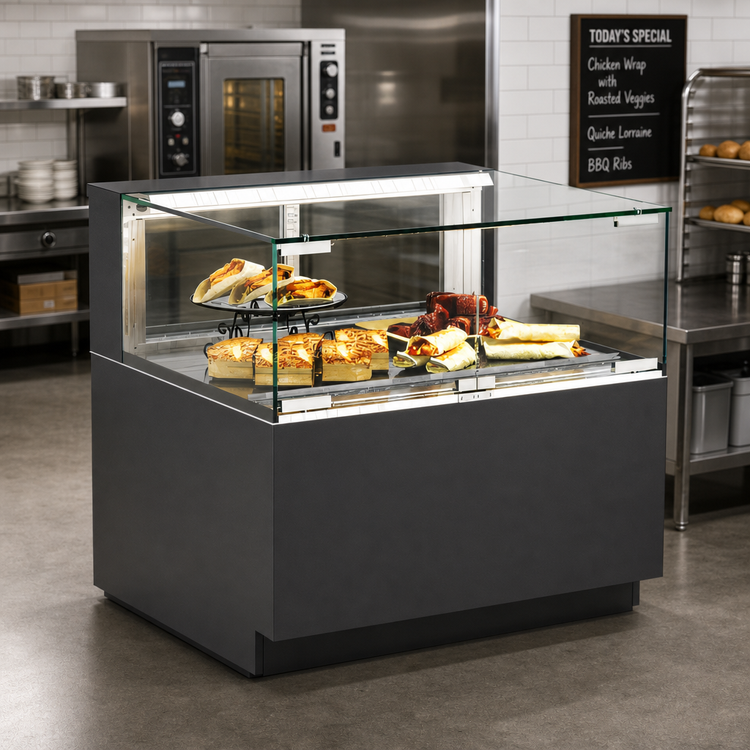 Product image #2 for Structural Concepts Reveal® 47-3/4-Inch Freestanding Heated Service Display Case with Convection Heat and LED Top Light