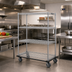 Thumbnail image #2 for Metro Super Erecta 4-Shelf Chrome Wire Dolly Truck, 36 x 24 Inches