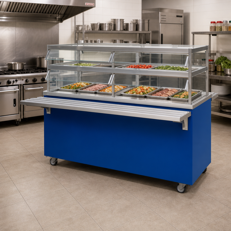 Product image #2 for Dinex DXPR6CM Reflections 6-Pan Refrigerated Mobile Cold Food Unit