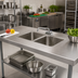 Thumbnail image #2 for Advance Tabco Double Bowl Welded Sink Into Table Top with Faucet, 30