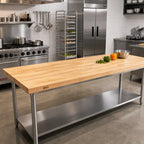 Thumbnail image #2 for John Boos SC018-O 144" x 30" x 1-3/4" Thick Edge Grain Northern Hard Rock Maple Work Table Top with Oil Finish