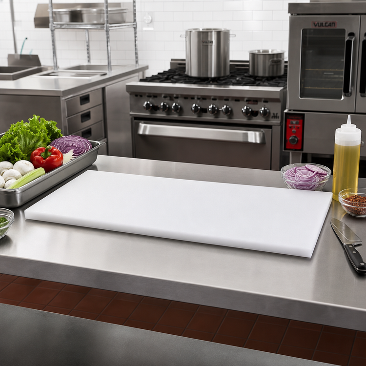 Product image #2 for John Boos 72-Inch x 12-Inch Reversible High-Density Polyethylene Steam Table Cutting Board, 3/4-Inch Thick