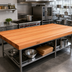 Thumbnail image #2 for Boos Block American Cherry Full-Length Edge Grain Kitchen Countertop, 96 x 48 x 3 Inch, Varnique Finish
