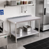 Thumbnail image #2 for Klinger's Trading ABST1848 48-Inch x 18-Inch Stainless Steel Work Table with 2-Inch Rear Backsplash and Undershelf