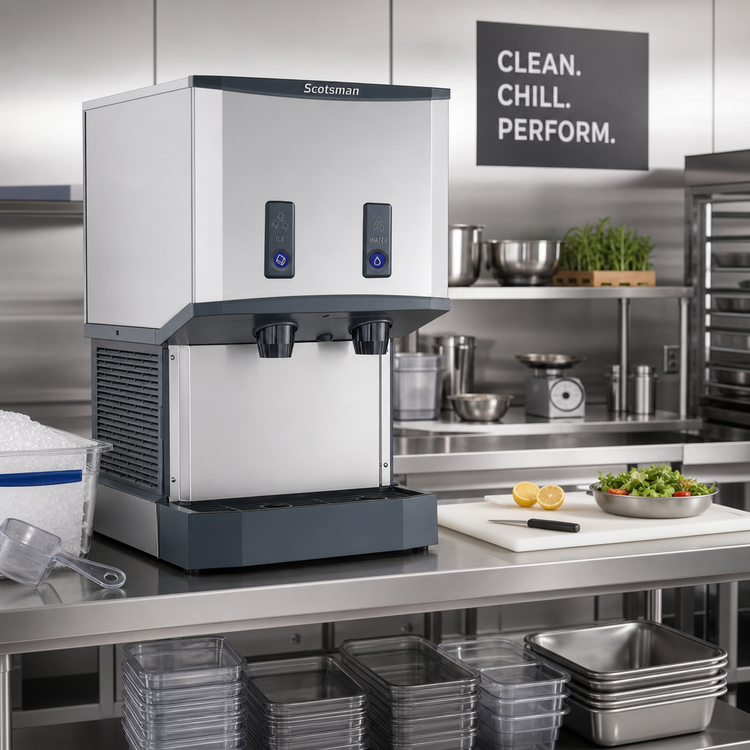 Product image #2 for Scotsman Meridian Countertop Air-Cooled H2 Nugget Ice & Water Dispenser with 25 lb Bin