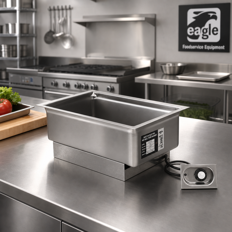 Product image #2 for Eagle Built-In Electric Hot Well Food Warmer with Drain, Wet/Dry Operation, 12 x 20 Pan Opening