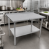 Thumbnail image #2 for John Boos Stallion Stainless Steel Top Work Table, 48 x 36 Inches, with 1-1/2-Inch Rear Riser and Undershelf