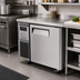 Thumbnail image #2 for Turbo Air J Series JUR-36-N6 One-Section Undercounter Refrigerator with Solid Door, Side-Mount Self-Contained Compressor, 6.37 Cu. Ft., 115V