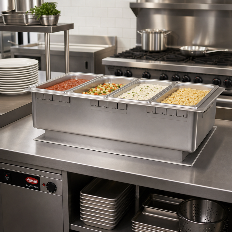 Product image #2 for Hatco HWBH-FULD Drop-In Rectangular Heated Well, Full-Size Pan, Non-Insulated, With Drain