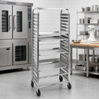 Thumbnail image #2 for Channel Manufacturing 571AC6 36-Pan Aluminum Side-Load Bun Pan Rack with 5-Inch Swivel Casters, 64-Inch High