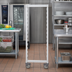Thumbnail image #3 for Cambro Camshelving Premium Series Mobile Post Kit with Swivel Casters, 24-Inch Wide x 35-1/4-Inch High, Speckled Gray