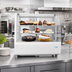 Thumbnail image #2 for KoolMore 26.8-Inch Wide Countertop Full-Service Refrigerated Display Case with Curved Front Glass, 3.6 Cu. Ft., White
