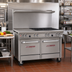 Thumbnail image #2 for Southbend Ultimate 48-Inch Gas Restaurant Range with 2 Star/Sauté Burners, 36-Inch Thermostatic Griddle, Convection Oven, and Cabinet Base