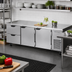Thumbnail image #2 for Beverage-Air UCRD93AHC-2 Three-Section Undercounter Refrigerator with 2 Doors and 2 Drawers, Side-Mount Self-Contained, 93-Inch