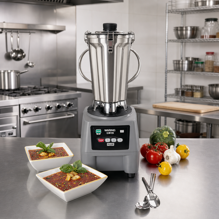 Product image #2 for Waring CB15 Heavy-Duty Commercial Food Blender with 1-Gallon Removable Stainless Steel Container, 3-Speed Plus Pulse