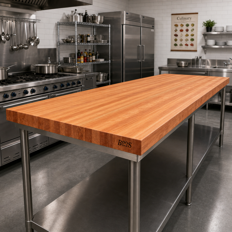 Product image #2 for Boos Block American Cherry Edge Grain Kitchen Countertop, 96 Inch x 38 Inch x 3 Inch, Penetrating Oil Finish