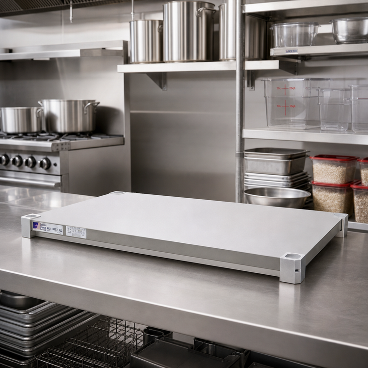 Product image #3 for New Age Adjust-A-Shelf Solid Brute Series Commercial Shelf, 36 x 20 Inches, Aluminum, 800 lb Capacity