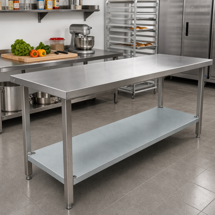 Product image #2 for Elite Series 84" x 24" Galvanized Undershelf Accessory for Work Tables
