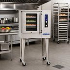 Thumbnail image #2 for Imperial (Middleby) HSICVE-1 Half-Size Electric Convection Oven, 1 Deck, Manual Thermostatic Controls, Window Door, 4 Racks, Stainless Steel