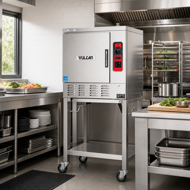 Product image #2 for Vulcan C24EA5-LWE Single-Compartment Electric Countertop Convection Steamer, 5-Pan Capacity, 24-Inch Wide