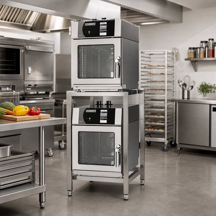 Product image #2 for Blodgett Combi BLCT-6-6E Double Stacked Electric Boilerless Mini Combi Oven Steamer, 10-Pan Capacity