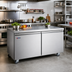 Thumbnail image #2 for Omcan 60-Inch Two-Section Undercounter Refrigerator, 15 Cu. Ft., Stainless Steel