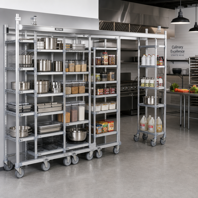 Product image #2 for Metro Top-Track 18-Foot Track Set for Super Erecta and MetroMax Q Shelving
