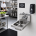 Thumbnail image #2 for Space Saver Wall-Mounted Stainless Steel Hand Sink with Gooseneck Faucet, 11 x 13 Inches